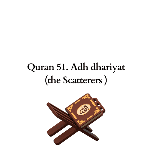 Quran 51.  Adh dhariyat the Scatterers 